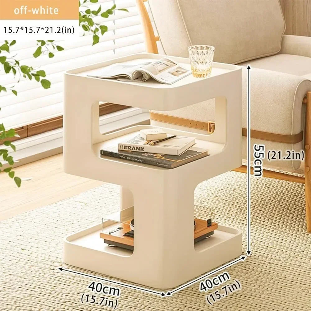 Nightstand, Modern End Table, Metal Nightstand, Bedside Tables,Accent Table with Storage for Living Room Bedroom Entryway Couch