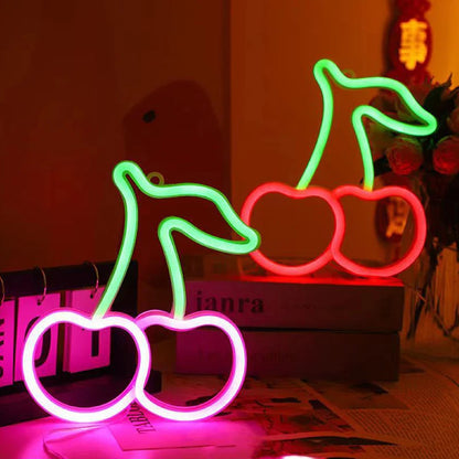 LED Neon Sign Banana, Cherry Shaped Fruit lamp