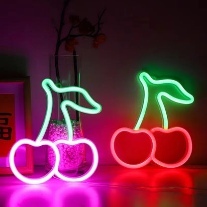 LED Neon Sign Banana, Cherry Shaped Fruit lamp