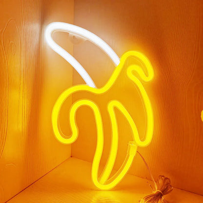 LED Neon Sign Banana, Cherry Shaped Fruit lamp