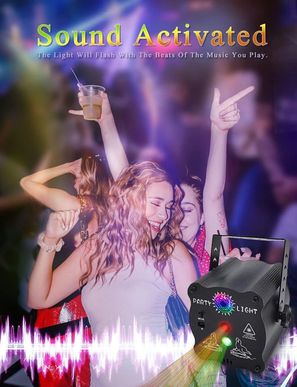 DJ Disco Stage Party Lights Laser Light Sound Activated Projector