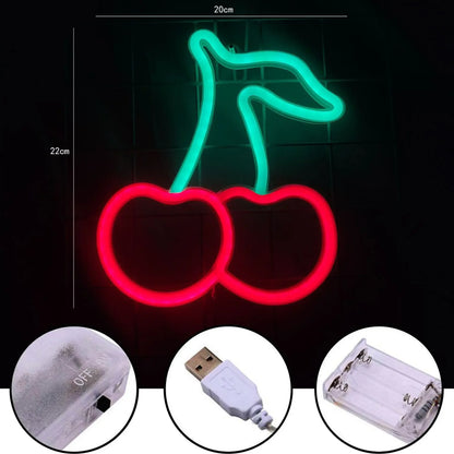 LED Neon Sign Banana, Cherry Shaped Fruit lamp