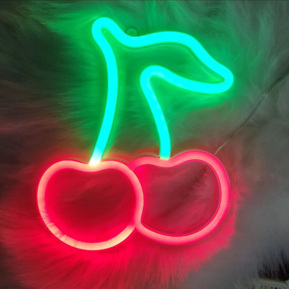 LED Neon Sign Banana, Cherry Shaped Fruit lamp