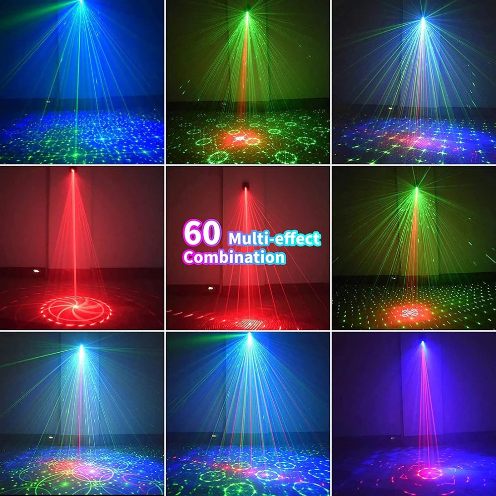 DJ Disco Stage Party Lights Laser Light Sound Activated Projector