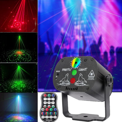 DJ Disco Stage Party Lights Laser Light Sound Activated Projector