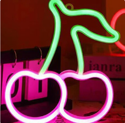 LED Neon Sign Banana, Cherry Shaped Fruit lamp