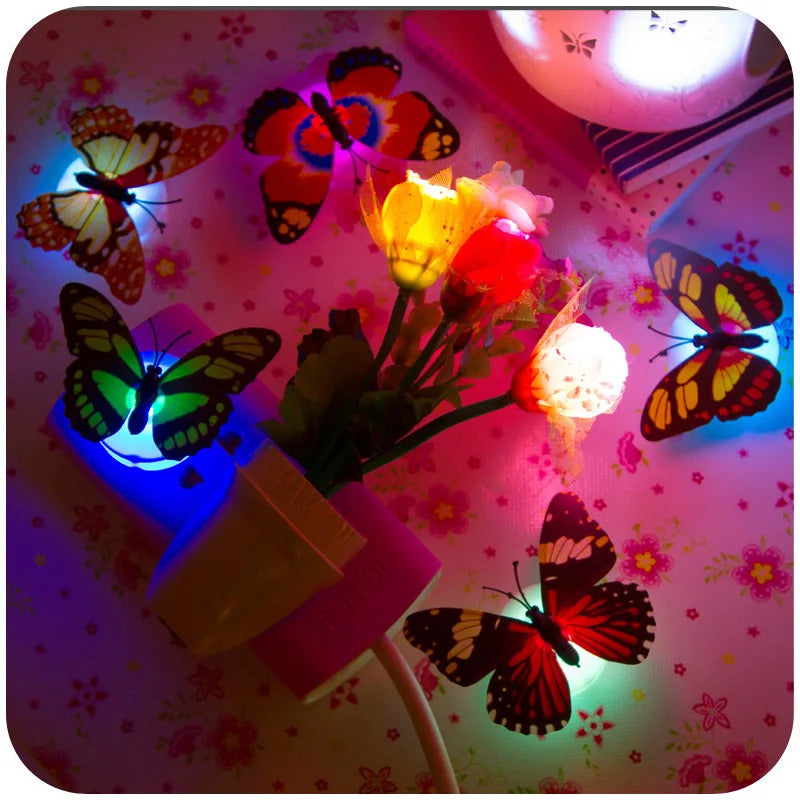 Creative Colorful Luminous Butterfly Night Lights