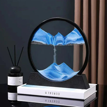 3D Moving Sand Art Picture Round Hourglass sand Painting