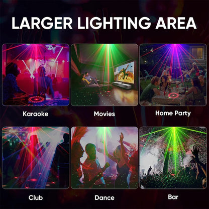 DJ Disco Stage Party Lights Laser Light Sound Activated Projector